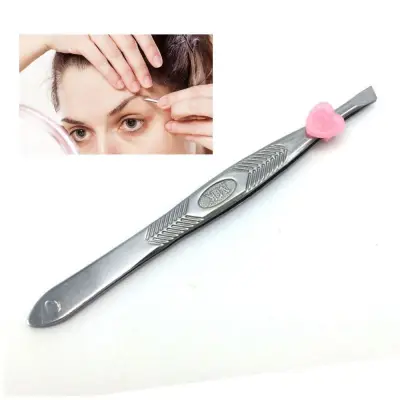 C&M 3pcs Eyebrow Tweezer Oblique Mouth Eyebrow Pliers Stainless Steel Slanted Eye Brow Clips Plucking Beard and Eyebrow Trimming Clip Removal Makeup Tools
