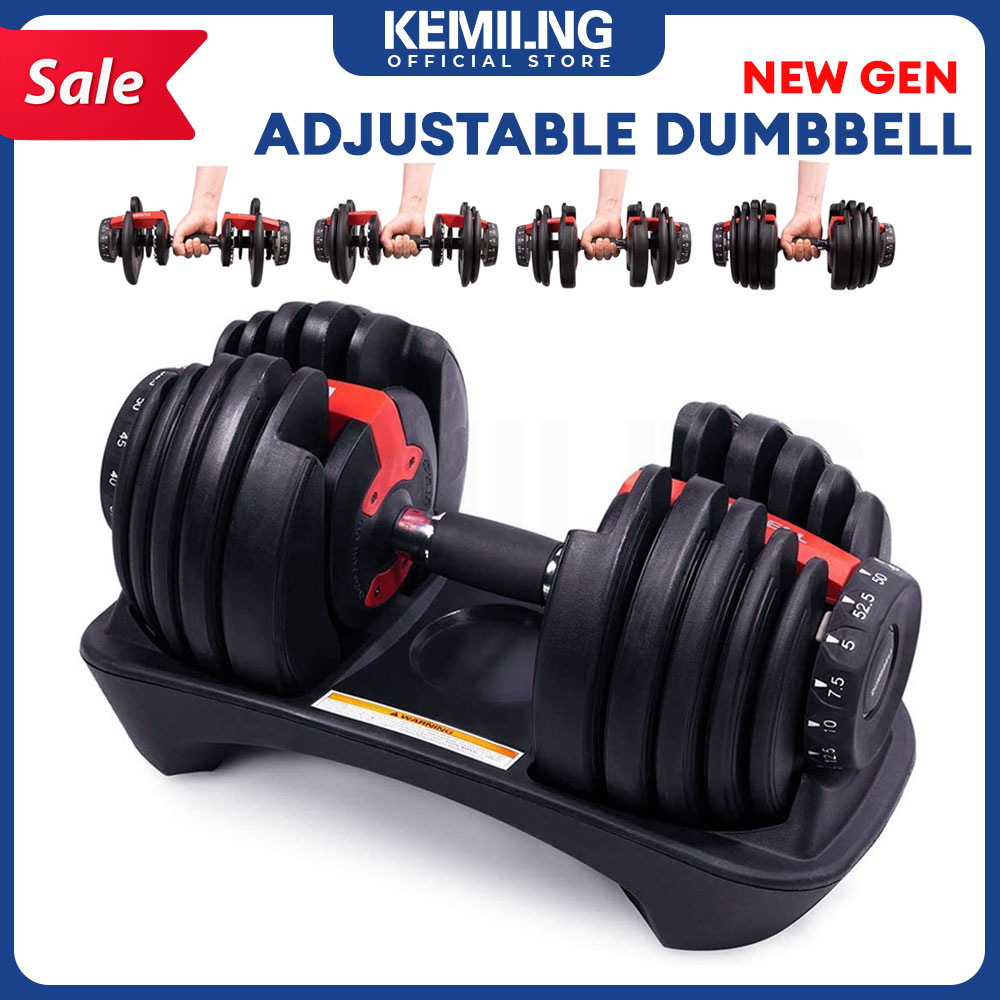Adjustable Dumbbells Weights Gym For Sale KEMILNG 2in1 Dumbbell