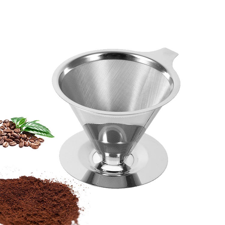 Reusable Coffee Filter Holder Stainless Steel Pour Over Brew Drip