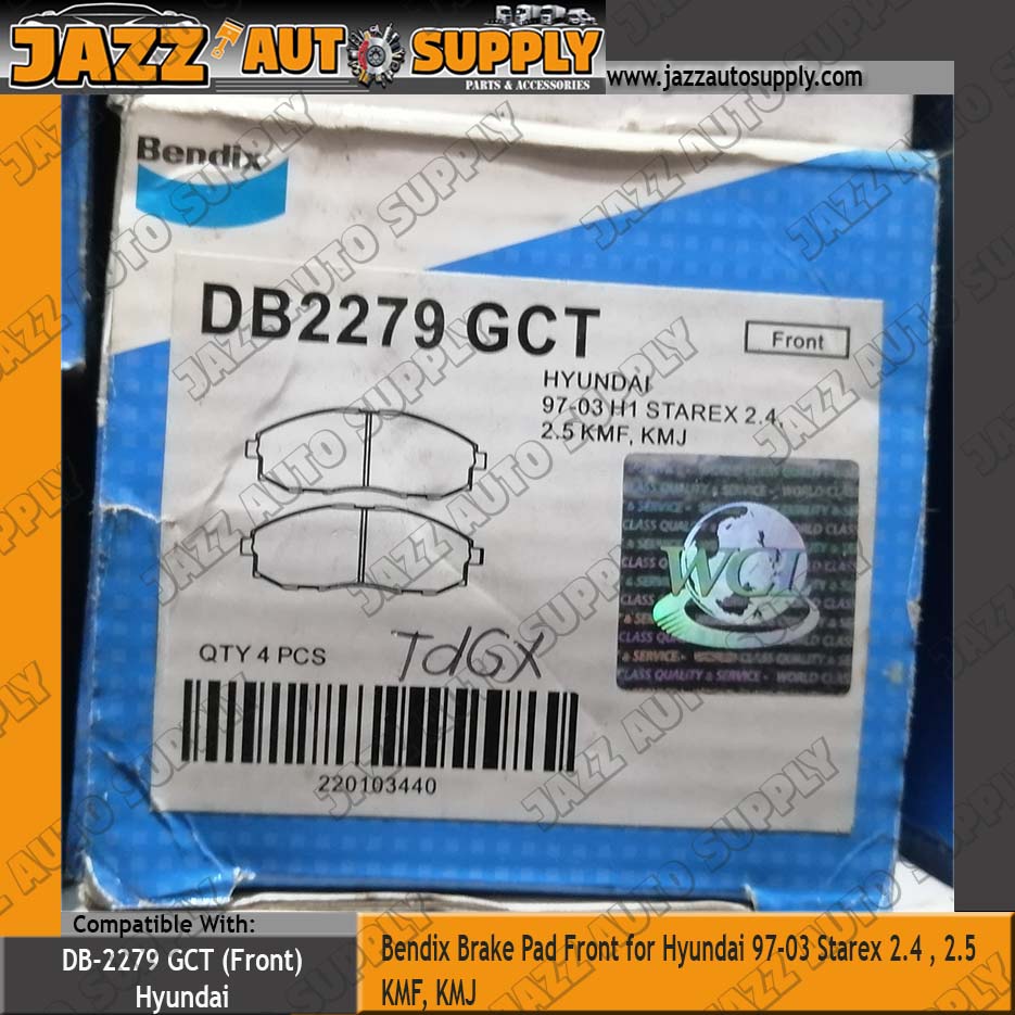 Bendix Brake Pad Front for Hyundai 97-03 Starex KMF KMJ