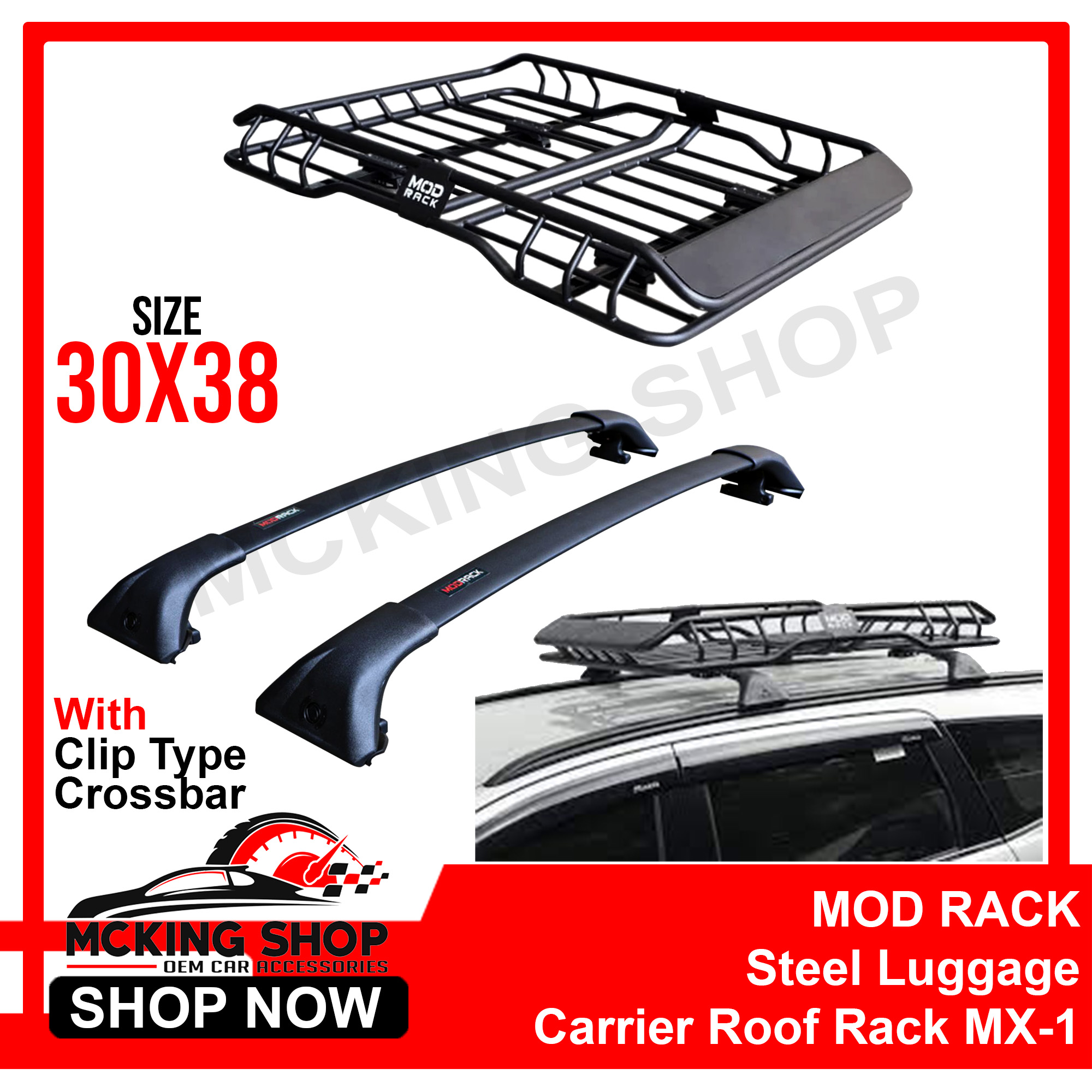 MODRACK/ MOD RACK Steel Luggage Cargo Carrier Roof Rack / Roofrack Top
