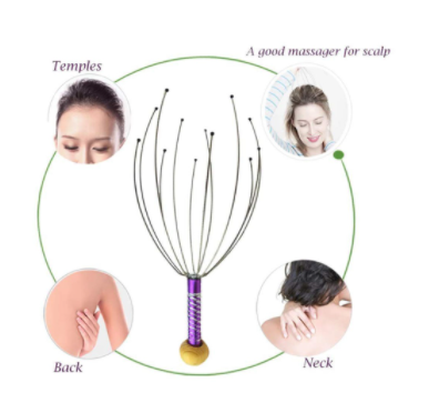【FUN LIVE】 Bokoma Hand Held Scalp Massager