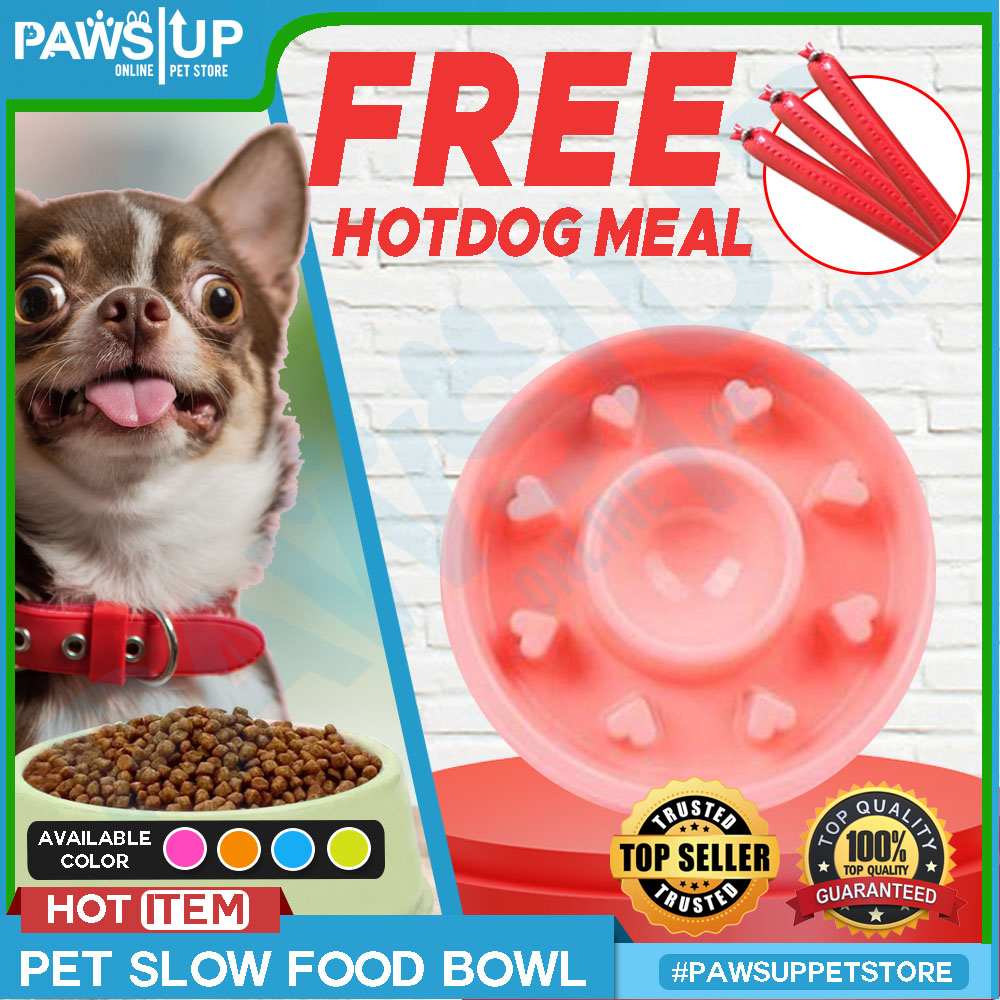 Plastic Pet Food Bowl, round shape plain item, slow eating
