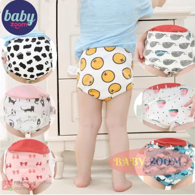 【BABY ZOOM】 Baby Training Pants Washable Cloth Diaper Learning Pants Newborn Cloth Diaper Toddler Panties