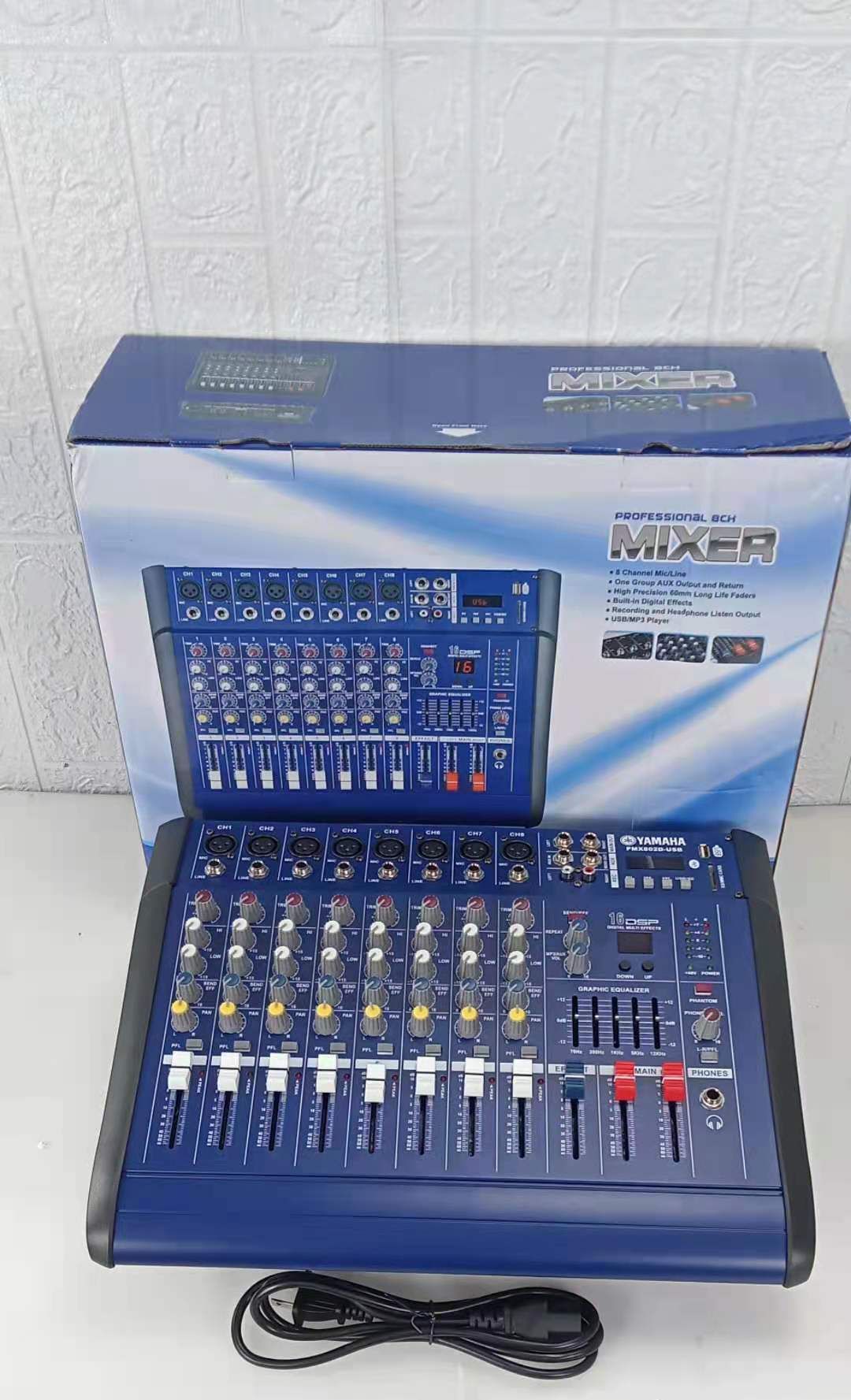 Table mixage amplifier,USB/SD/FM/BL, à 8 Channel PMX-802 D, PHonic 2x 300W