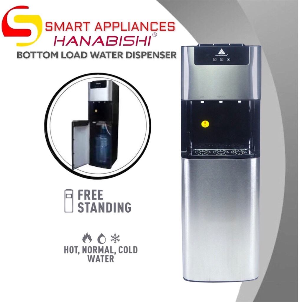 Hanabishi Water Dispenser BOTTOM LOAD Stainless HFSWD2900BLSS by Smart