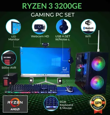 RYZEN 3 3200GE Quad Core Gaming PC Windows 10 Pro BRAND NEW