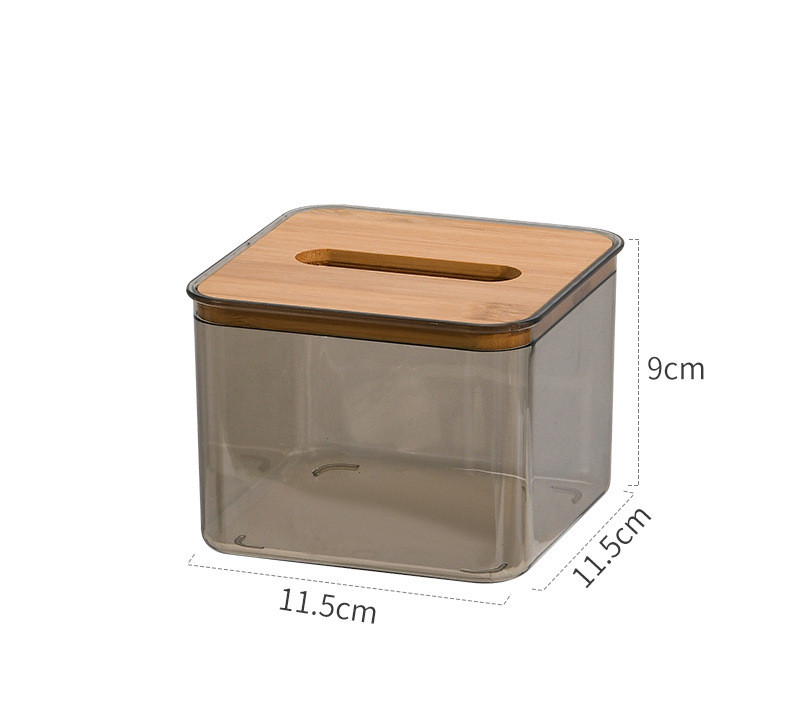 RISE Minimalist Tissue Box Cover Holder Modern Transparent Rectangular ...