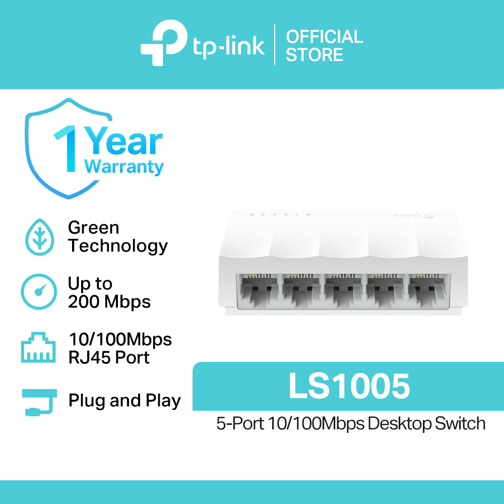 tp link ls1005 5 port 10 100mbps switch 2y