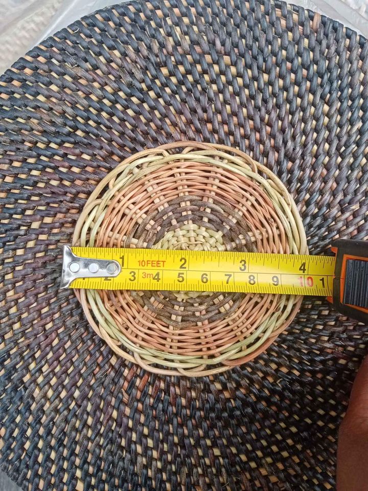 Rattan Woven Placemat Rattan Tea Coaster Round Table Mat Desktop Coffee