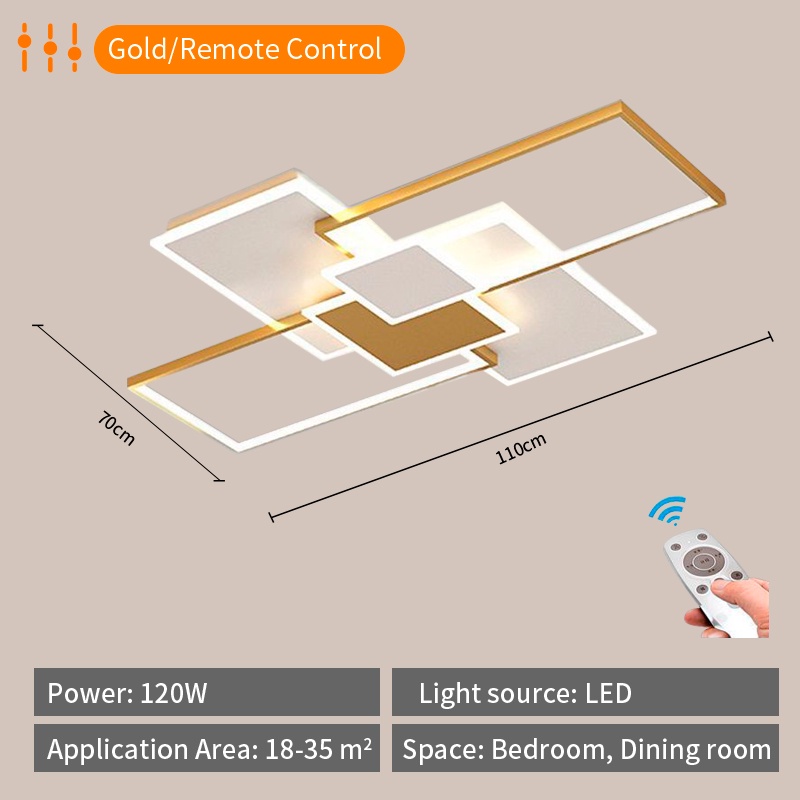 2022 New Tricolor Nordic Ceiling Light Bedroom Living Room Center Light