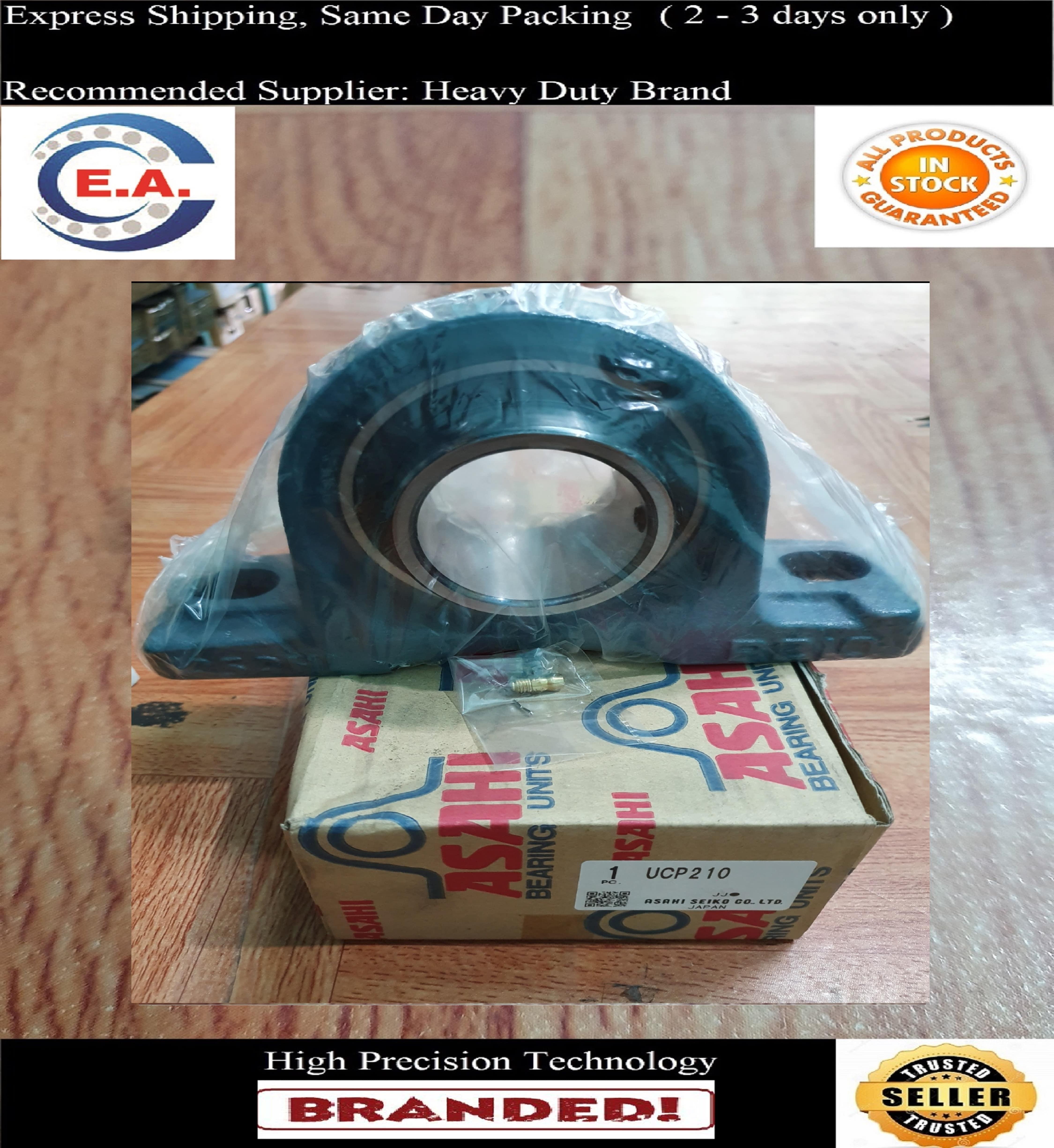 thumbnail image 2 of 2-Pack 50mm Bore UCP 210-50 Pillow Block Bearings – Self-Aligning, Solid Cast Iron Base 2 of 5