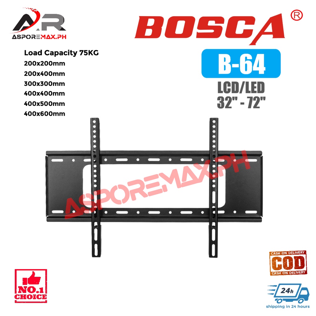BOSCA TV Bracket LED/LCD/PDP 32" 72" Flat Panel TV Wall Mount Lazada PH