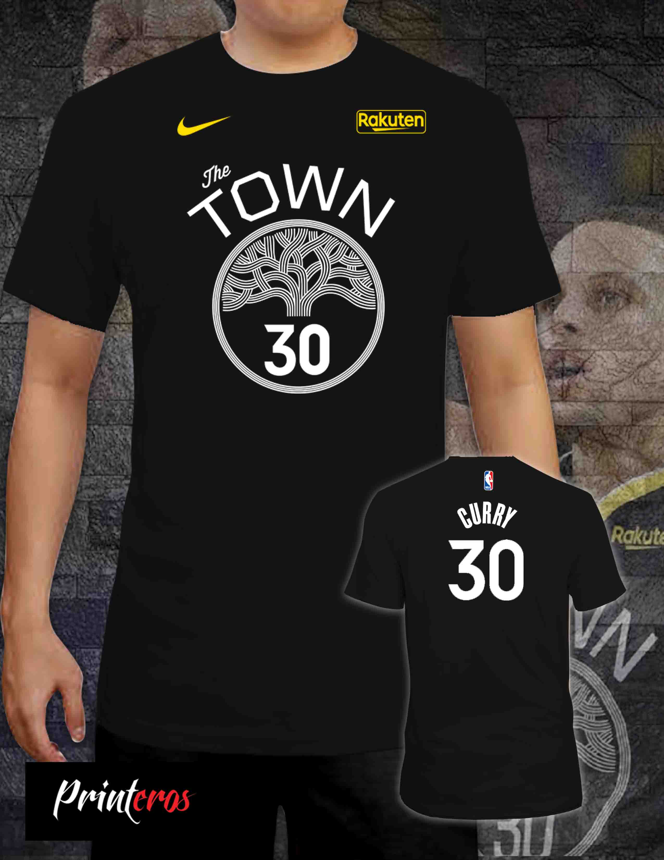 Gildan The Town Golden State Warriors T-Shirt Black S