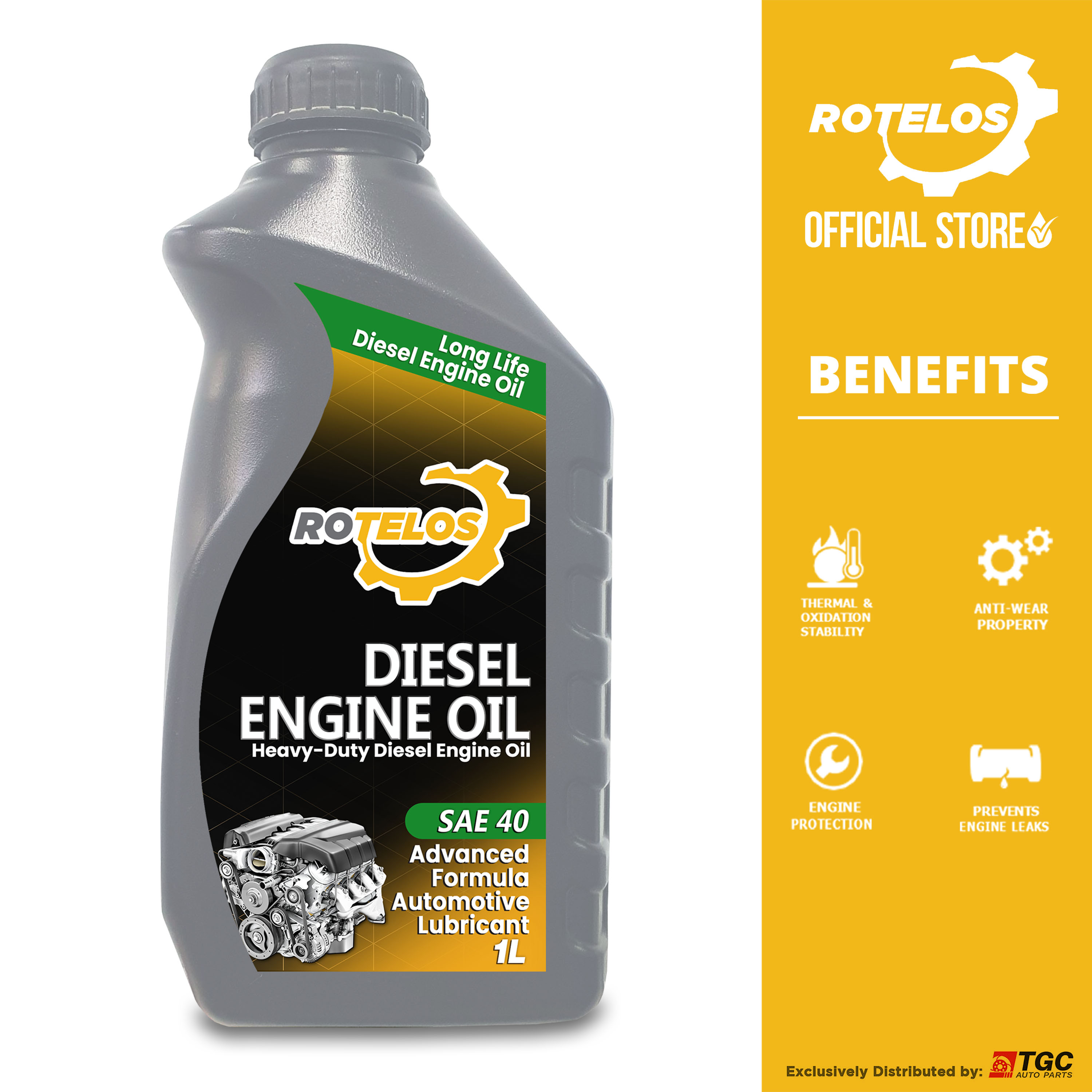 ROTELOS GEAR OIL SAE 140 API GL1 Lazada PH