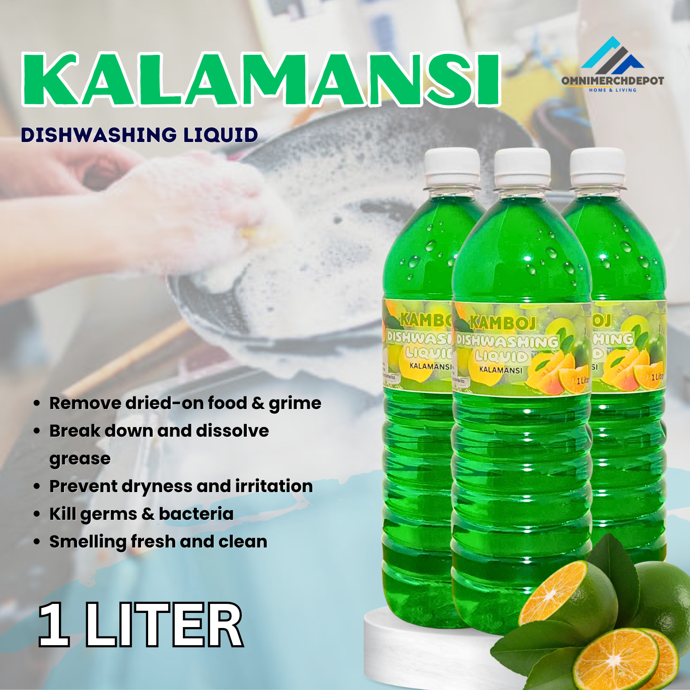 KAMBOJ Dishwashing Liquid 1 Liter Kalamansi Lemon Antibac Kalamansi ...