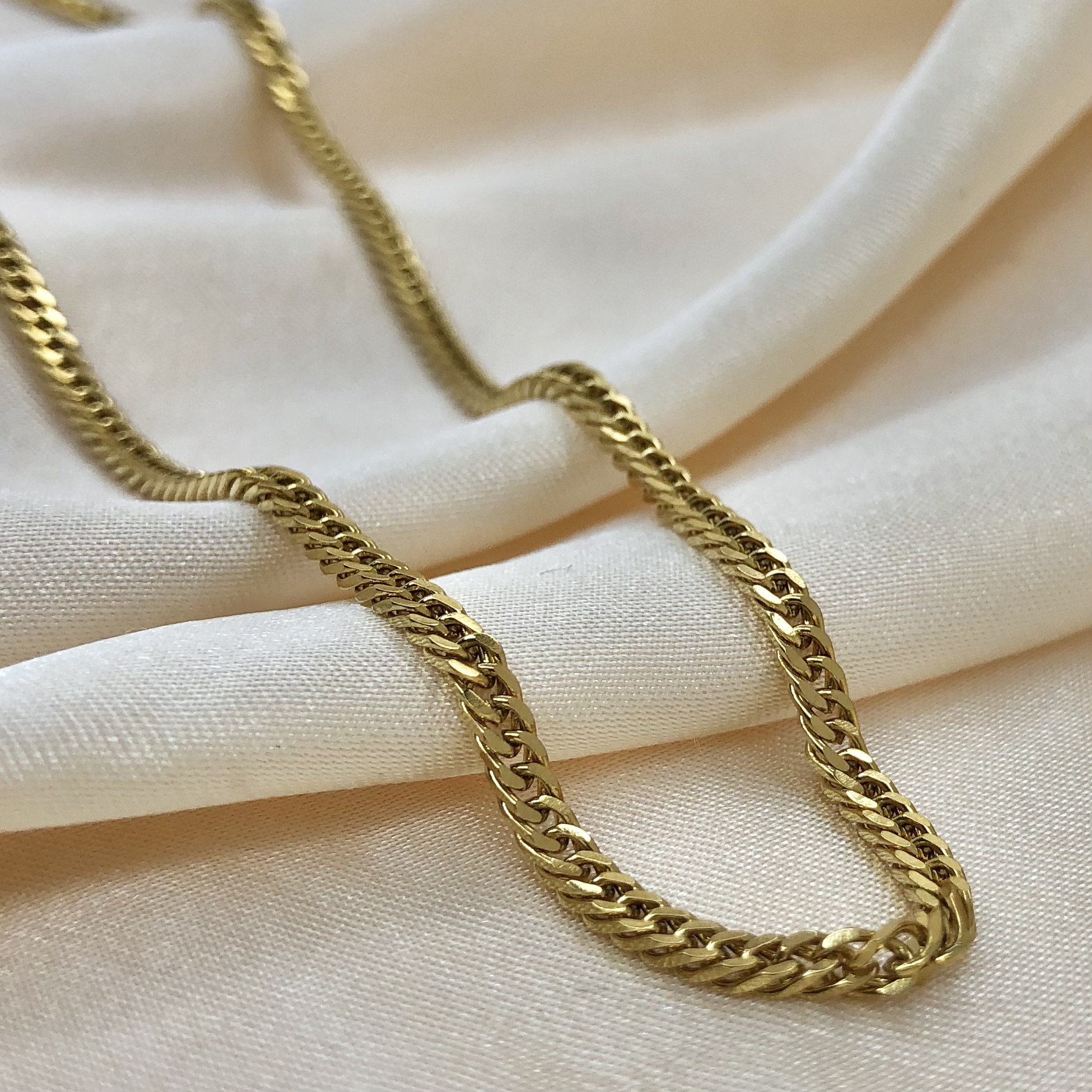 Gold 8 Cut Kadena Chain Necklace For Men Small Lazada PH