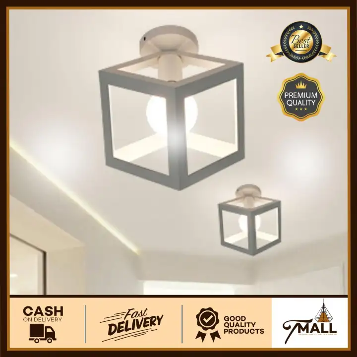 Tmall Ceiling Lamp Metal Cage Ceiling Lights Pendant Lamp Lighting Bedroom Lights Living Room Corridor Aisle Balcony Bar Lights Light Bulb Does Not