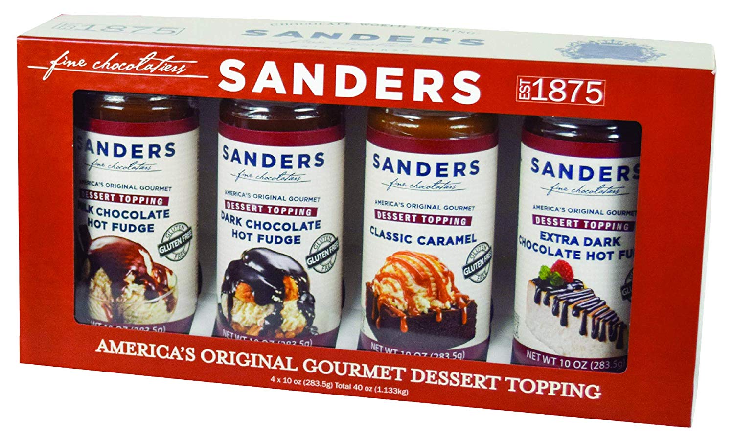Sanders Sundae Best Gourmet Dessert Topping Gift Box AllNatural, 4