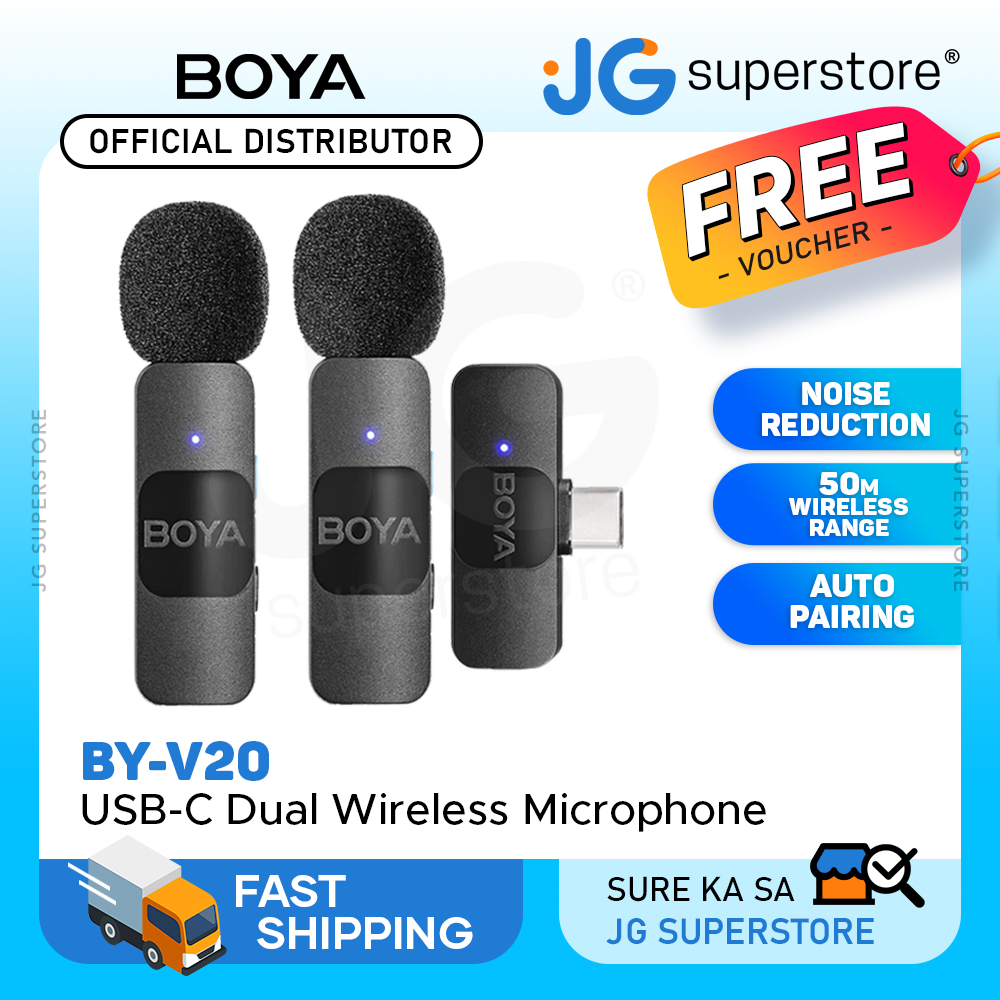 BOYA BY-V20 Professional Wireless Lavalier Microphone Type-C for Android  phone