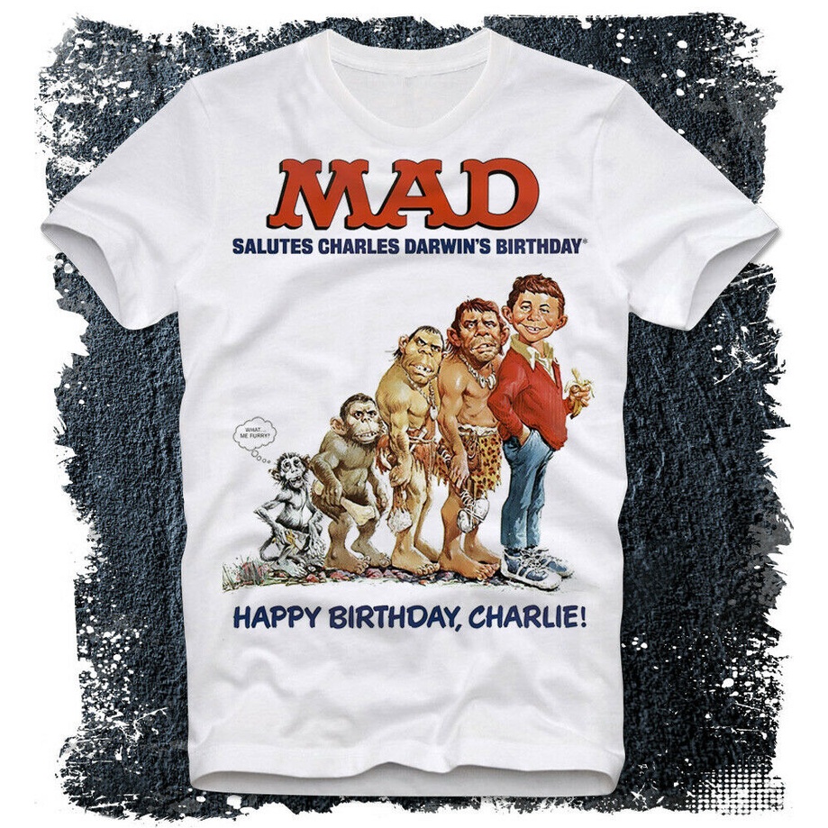 T-Shirt Mad Magazine Charles Darwin Birthday theory of evolution ...