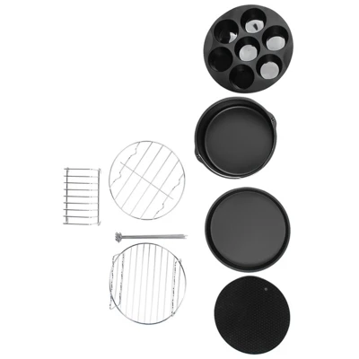 11Pcs/Set 8 Inch Air Fryer Accessories,Air Fryer Oven Accessories Set with Cake Pan,Pizza Pan,Skewer Rack Air Fryer Kit