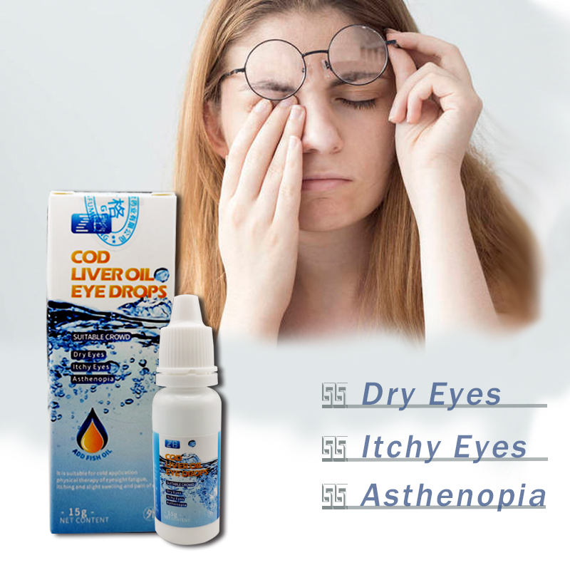 ZB 15g Fish Oil Eye Drops Antibacterial Eye Drops Relieve fatigue and ...