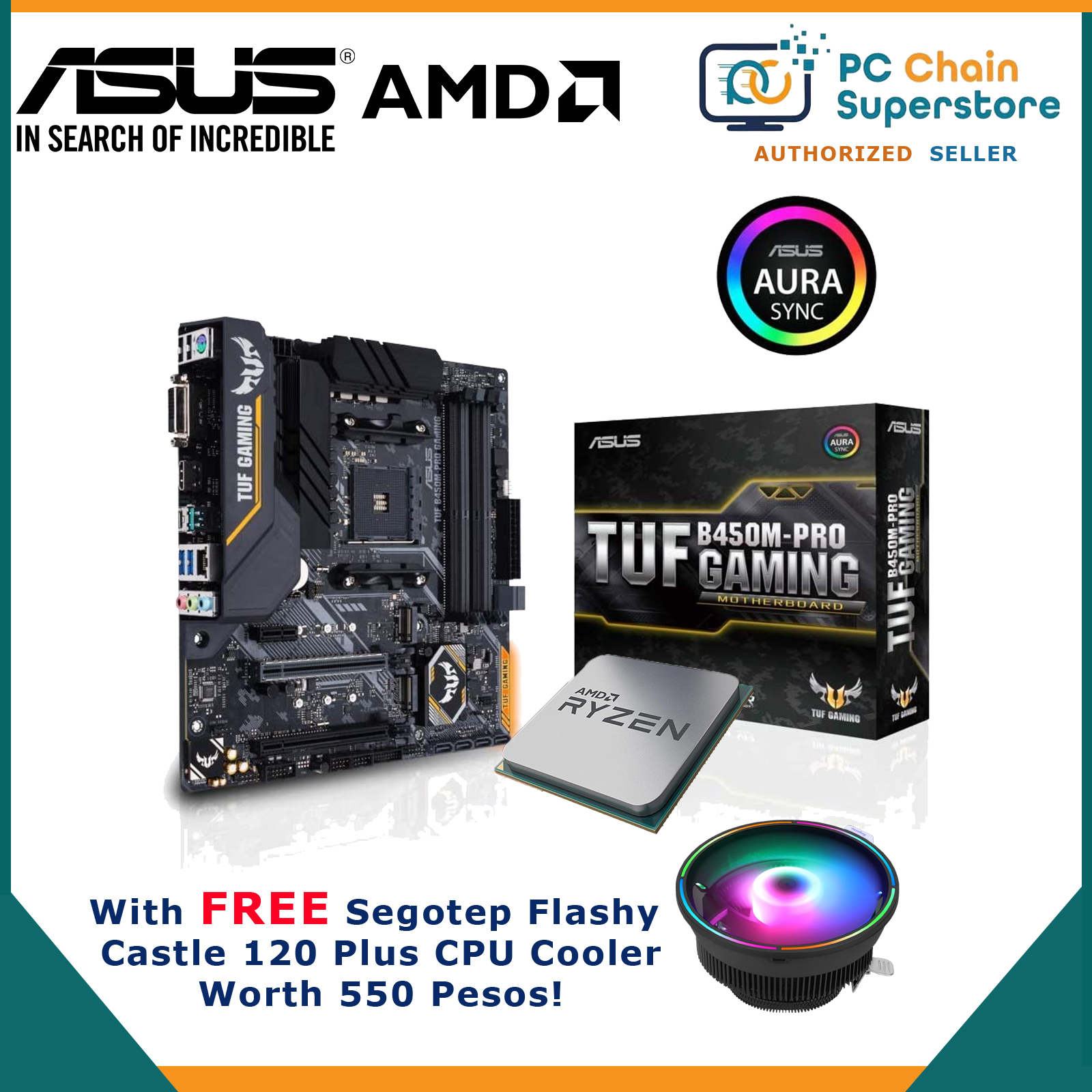 AMD Ryzen 5 3600 (No Stock Wraith Cooler) + ASUS B450mPRO Gaming mATX