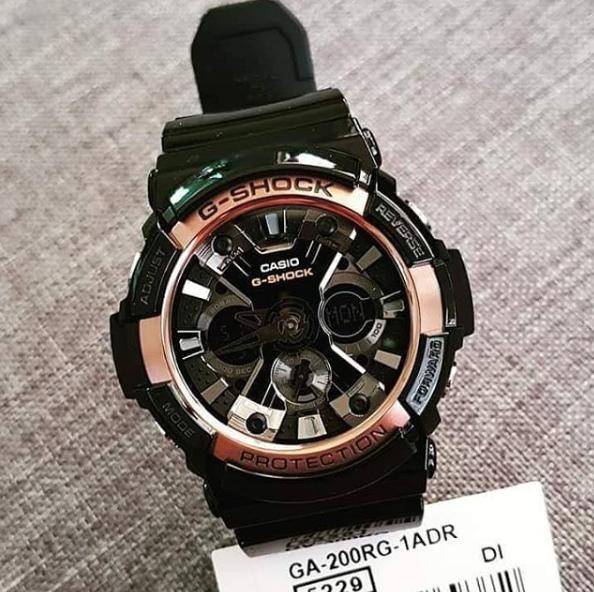 g shock bronze and black
