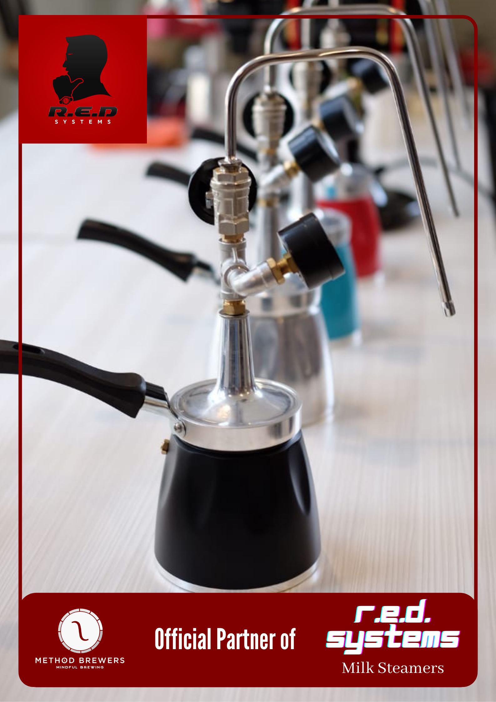 RED Systems Milk Steamer Commercial Steam Pressure Premium Latte