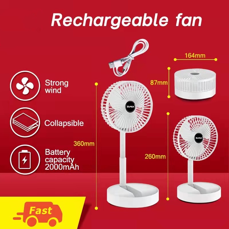 Folding Fan Mini Fan Charging USB Mute Mini Electric Fan Charging Fan