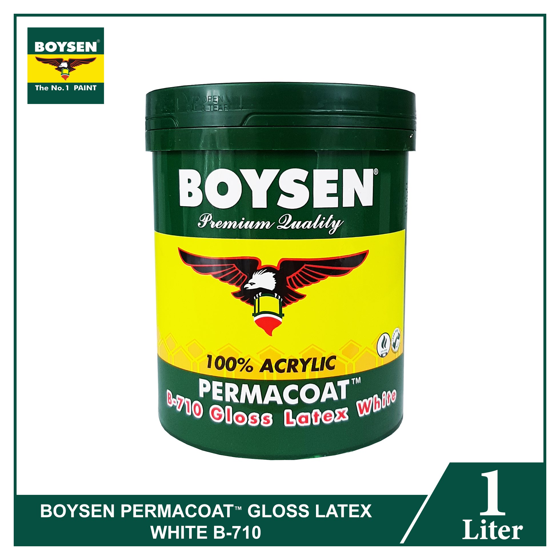 Boysen Permacoat Gloss Latex White 1L B-710 | Lazada PH