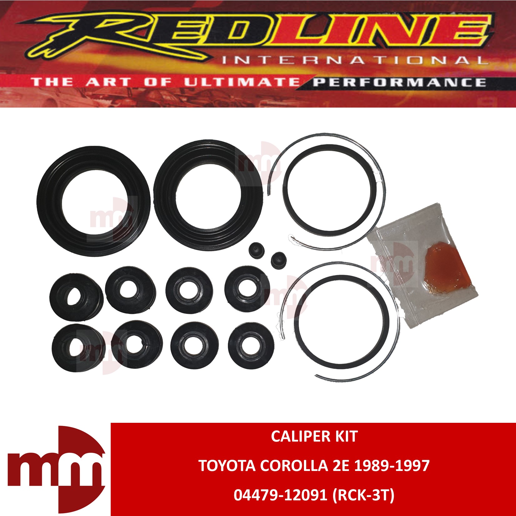 REDLINE Caliper Repair Kit for TOYOTA COROLLA 2E 19891997 (SET) 04479