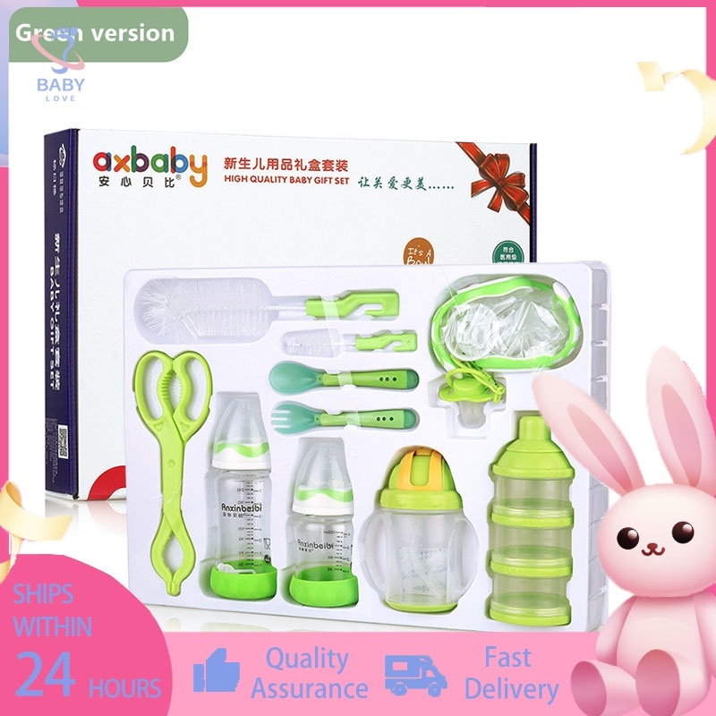 10pcs Feeding Newborn Baby Glass Milk Bottle Gift Set Anticolic 06
