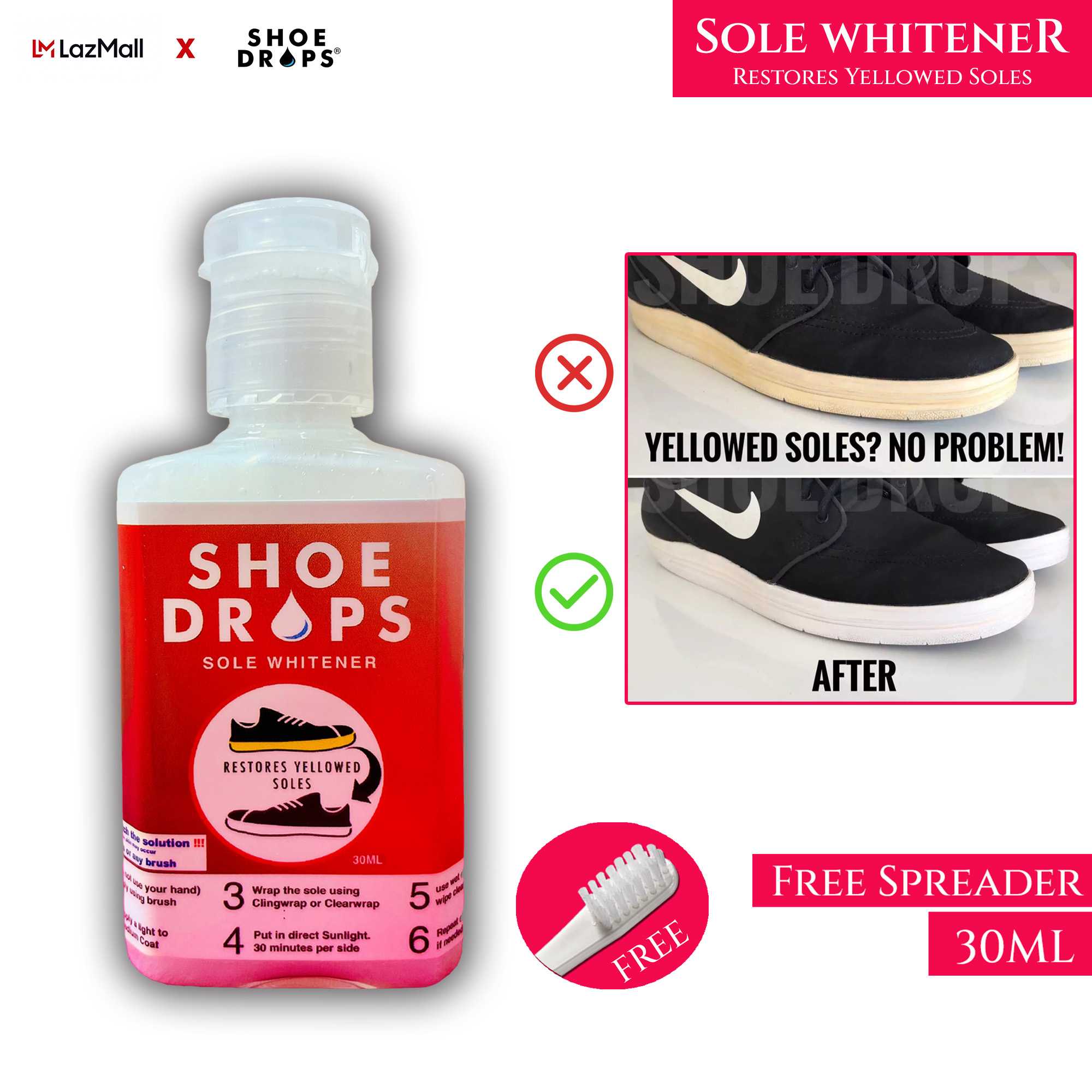 Shoe Drops Shoe Sole Whitener XS S M L | Lazada PH