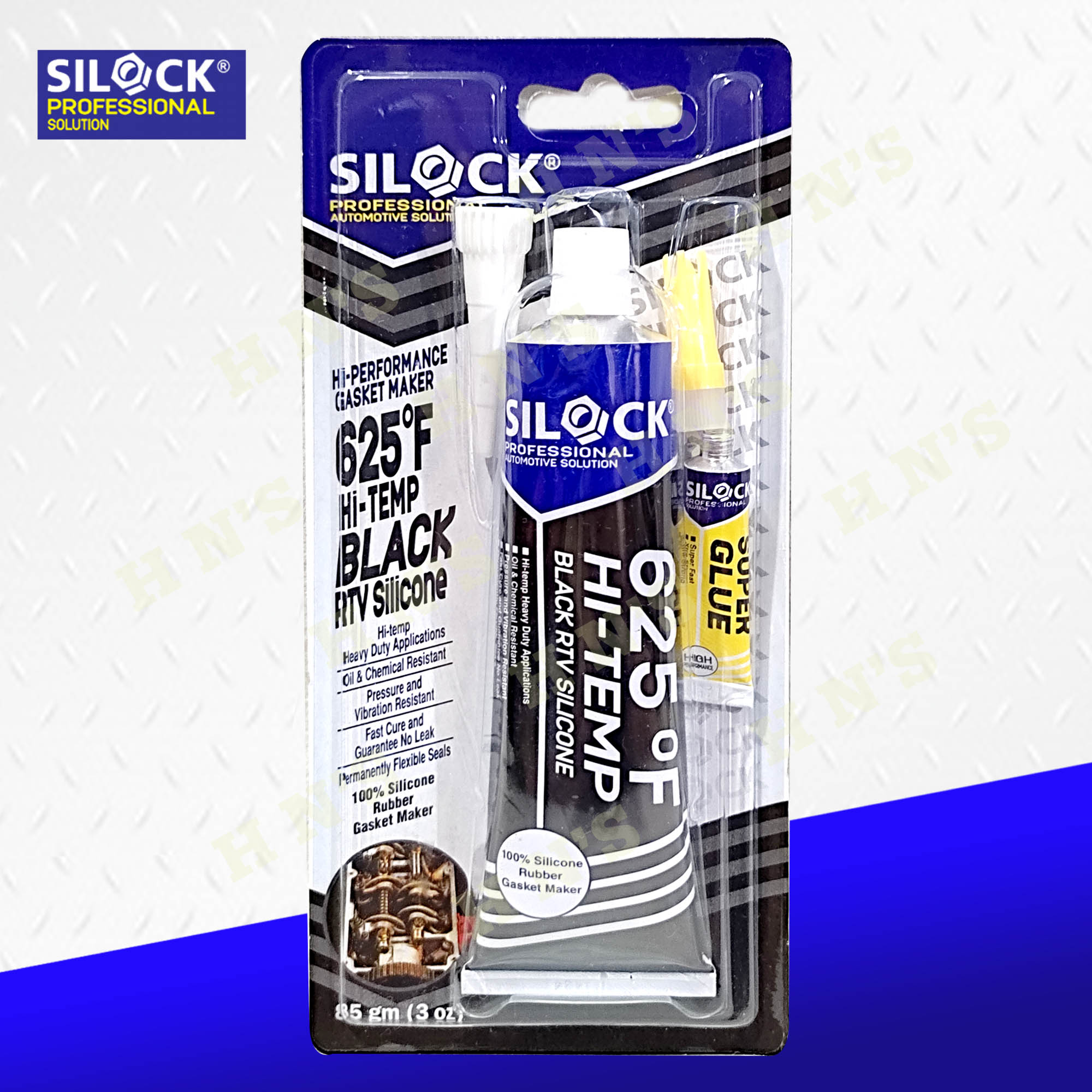 Silock Black RTV Silicone Gasket Maker HiTemperature 85g with FREE
