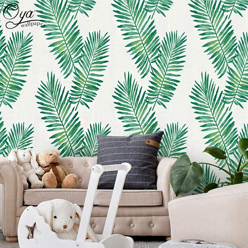 OYA green leaves wallpaper design for room wall decor 10mx45cm  self-adhesive wall sticker pvc sticker for living room wall background |  Lazada PH