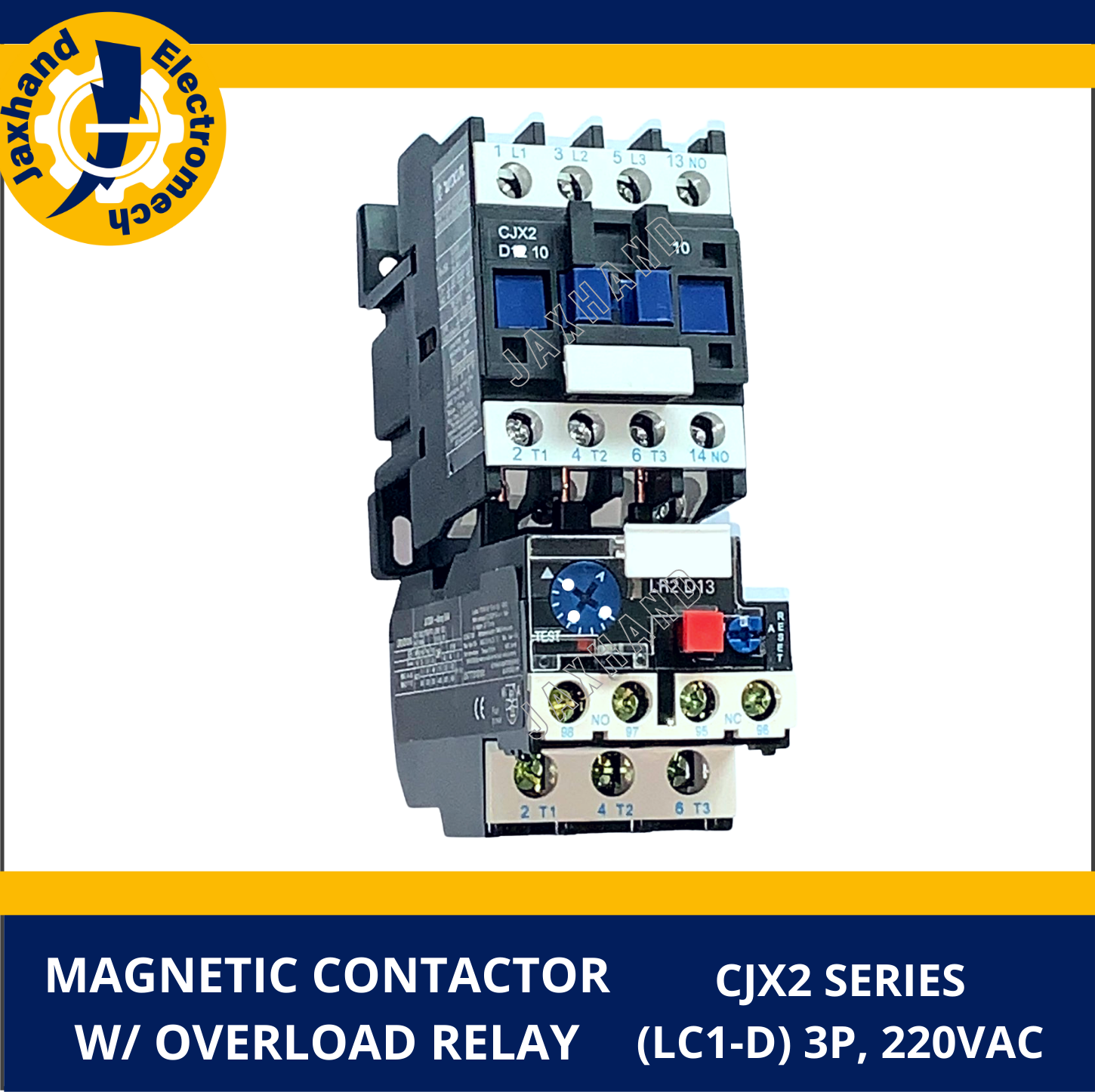 Magnetic Contactor 220vac Cjx2lc1d Series With Overload Relay Lazada Ph