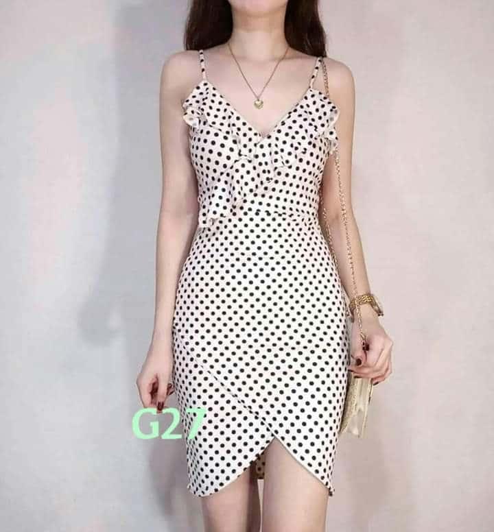 and polka dot dress