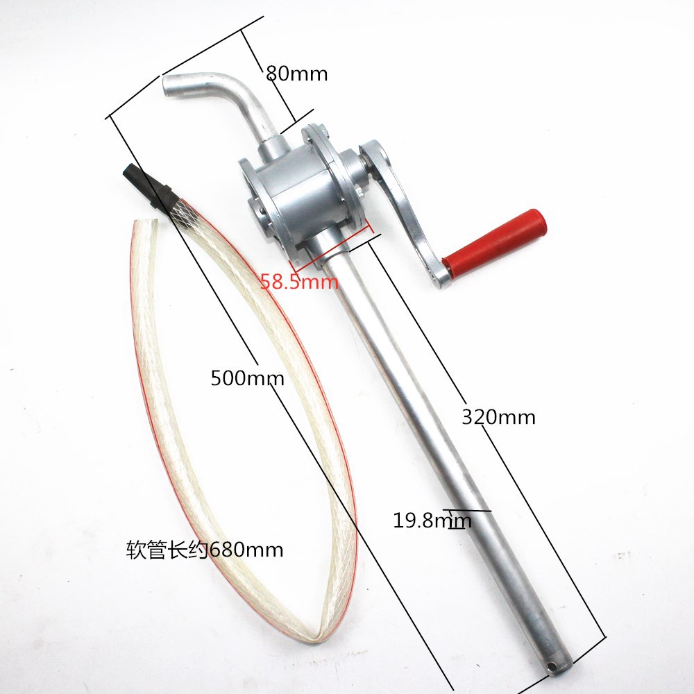 25mm Aluminum Alloy Rotary Hand Crank Oil Barrel Drum Pump Pumping Petrol  Diesel Fuel Tool - Main Image