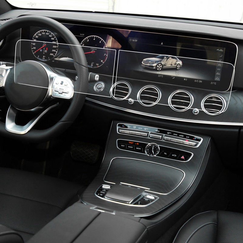 12.3นิ้วรถนำทาง GPS ปกป้องหน้าจอกระจกเทมเปอร์สำหรับ Mercedes Benz E Class W213 2017- 2019 W222 2018