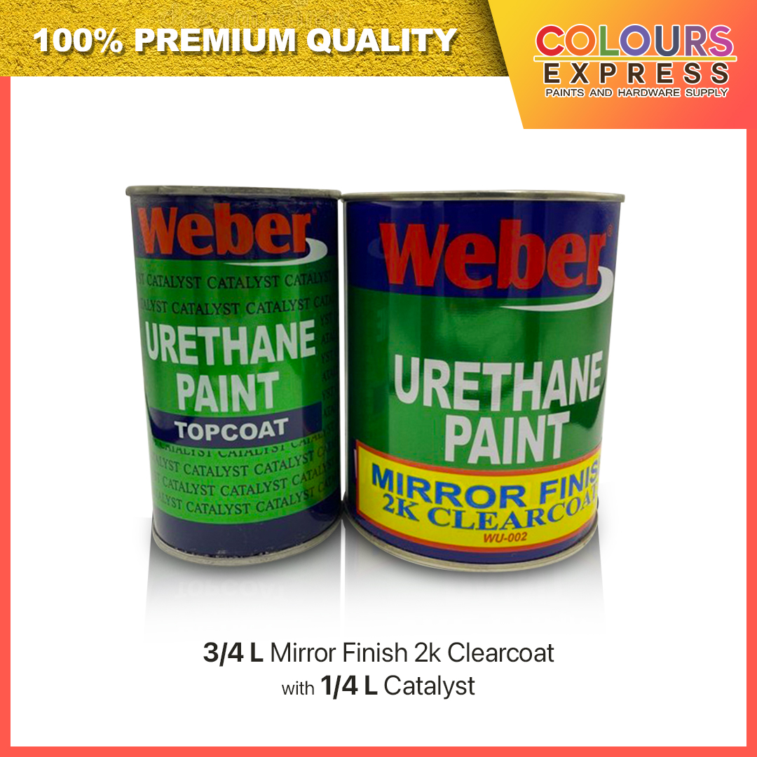 Weber Urethane Paint Mirror Finish 2K Clearcoat With Catalyst 3 4   B173ecef943e99af7d0890b276944d57 