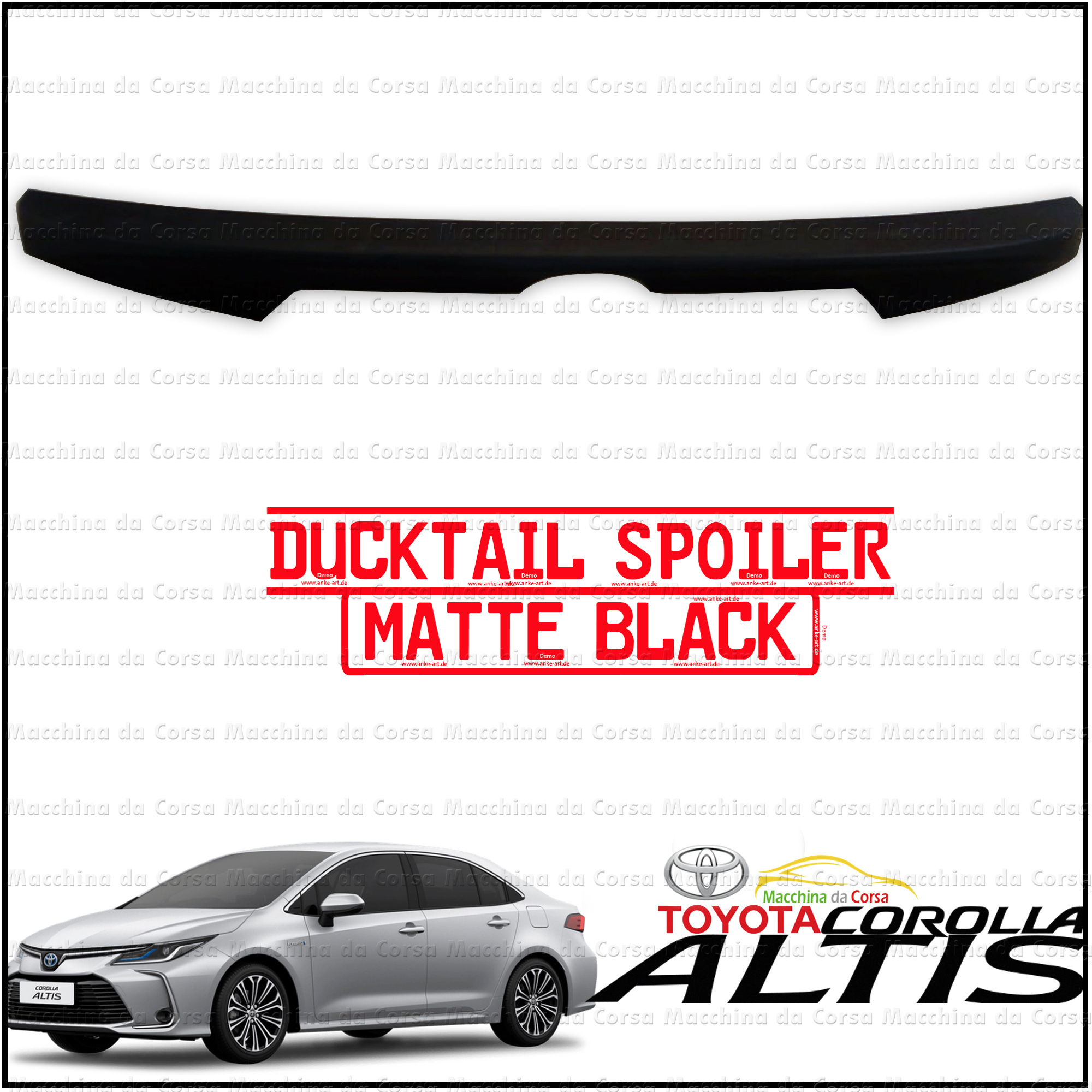 Altis Spoiler R Toyota Corolla Altis 2019 2020 2021 Ducktail Spoiler (Matte Black ...