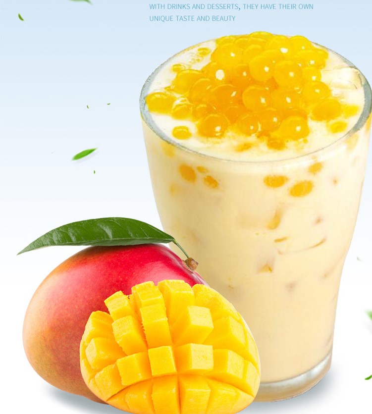 Boduo Mango Popping Boba Pearl Sinkers Fruit Tea Dessert Blueberry