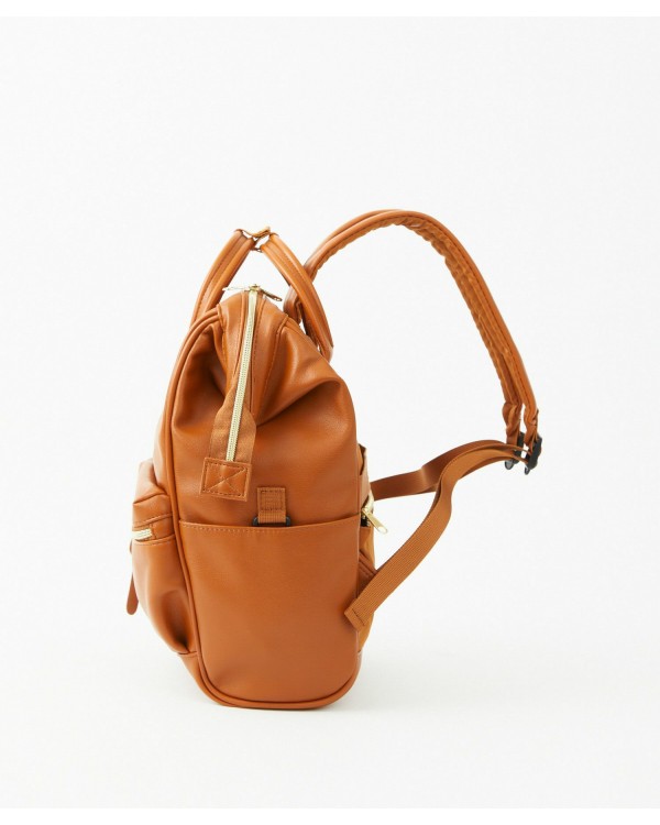 anello faux leather mini backpack camel Anello Retro Backpack Small Anello Brown Leather Backpack Retro Backpack M  Camel 3771 – Anello®