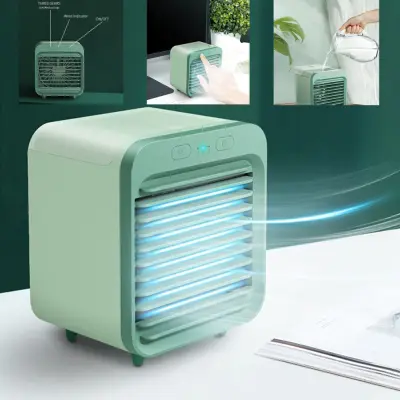 2021 New Mini USB Portable Air Cooler Fan Air Conditioner Light Desktop Air Cooling Fan Humidifier Purifier For Office Bedroom
