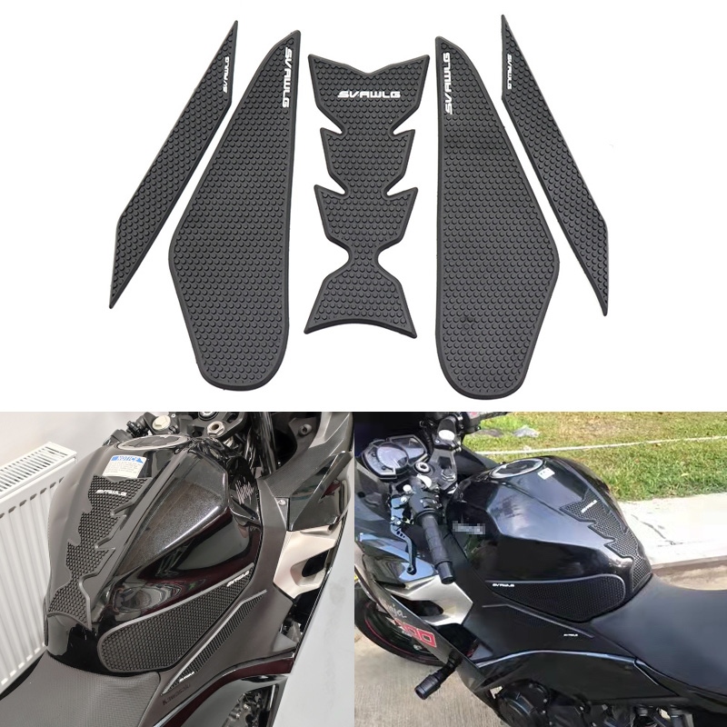 Farbe : A Tankpad Motorrad-Tank-Pad-Aufkleber Für Kawasaki Z400 2018 2019 Ninja400 R 18 19 Sensus-Gas-Kniegriffe Traktion Anti-Slip