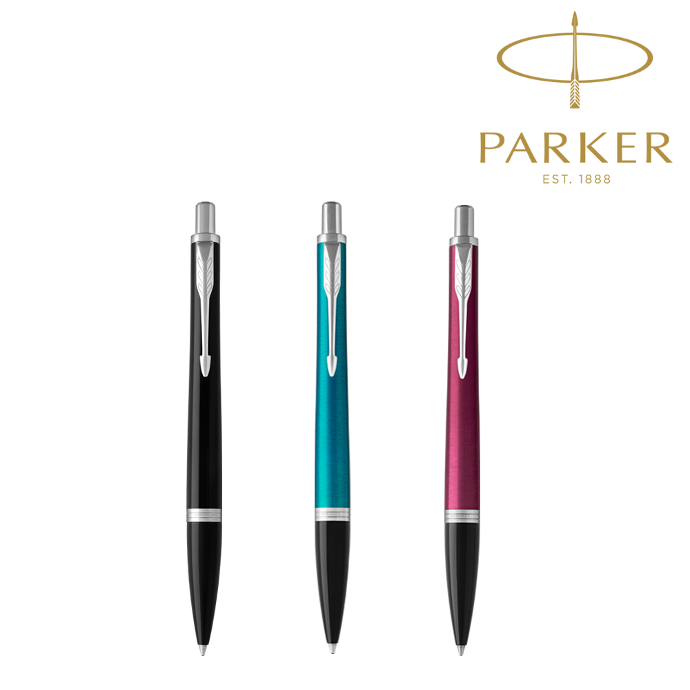 Parker Urban Chrome Trim Ballpoint Pen with Medium Nib Fashion Pink Gift Boxed 