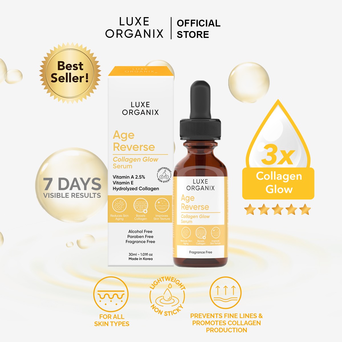 Luxe Organix Age Reverse Retinol 2.5% Serum 30mL | Lazada PH