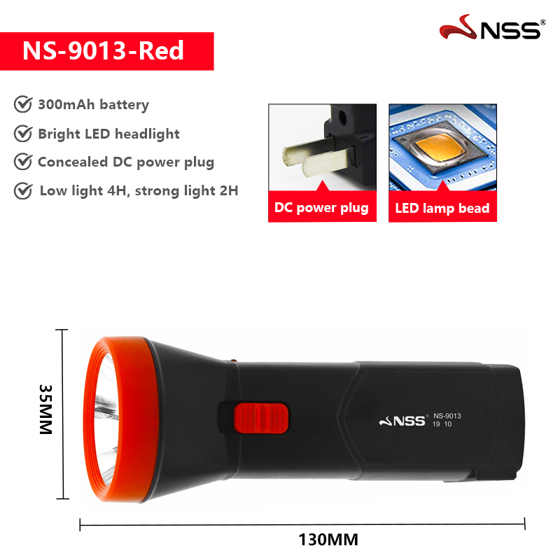 LED Rechargeable Super Capacity Flashlight Portable Outdoor Flashlight